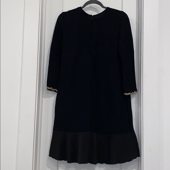 Zara Basics Black Dress with Ruffle Women’s Size M - Picture 2 of 6
